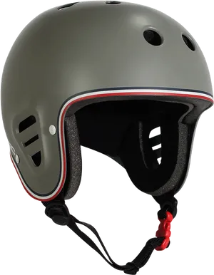 Matte Gray Motorcycle Helmet PNG Image