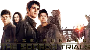 Maze Runner The Scorch Trials Movie Promo PNG Image