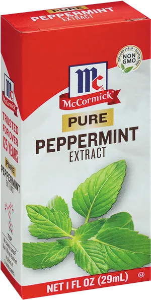 Mc Cormick Peppermint Extract Packaging PNG Image