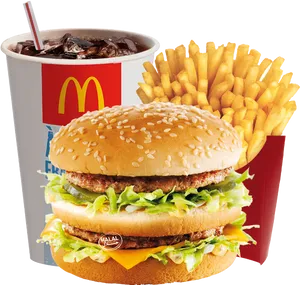 Mc Donalds Big Mac Meal PNG Image