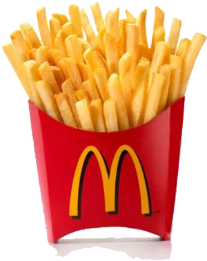 Mc Donalds French Fries Red Container PNG Image