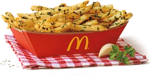 Mc Donalds Seasoned Frieson Checkered Napkin PNG Image