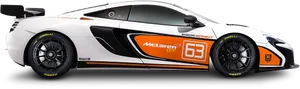 Mc Laren650 S Sprint Racing Car Side View PNG Image