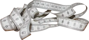 Measuring Tapeon Black Background PNG Image