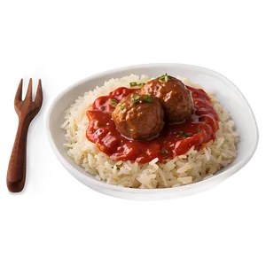 Meatball And Rice Combo Png Lof PNG Image