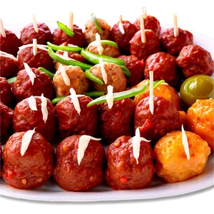 Meatball Party Platter Png 06242024 PNG Image