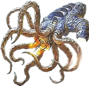 Mechanical Octopus Enemy PNG Image