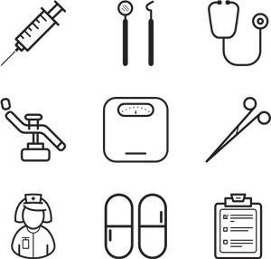 Medical Icons Set Vector PNG Image