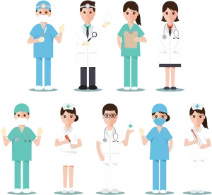 Medical Staff Variety Illustration PNG Image