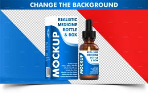 Medicine Mockup Presentation PNG