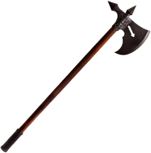 Medieval Battle Axe Isolated PNG Image