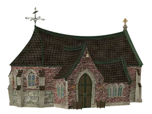 Medieval Church3 D Model PNG Image