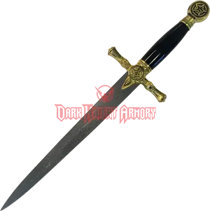 Medieval Decorative Dagger PNG Image