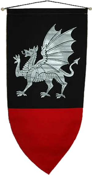 Medieval Dragon Banner PNG Image