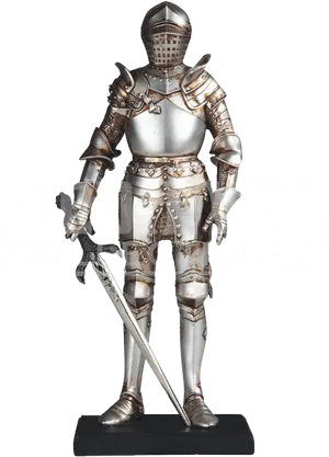 Medieval Knight Armor Display PNG Image