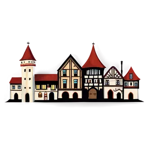 Medieval Town Illustration Png 72 PNG Image