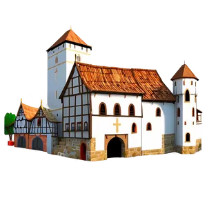 Medieval Town Illustration Png Yha90 PNG Image