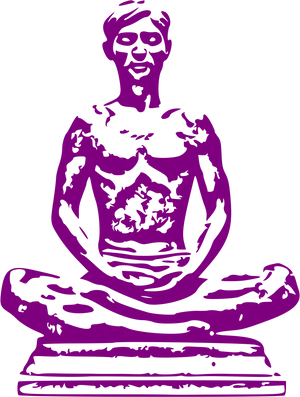 Meditating Man Silhouette PNG Image