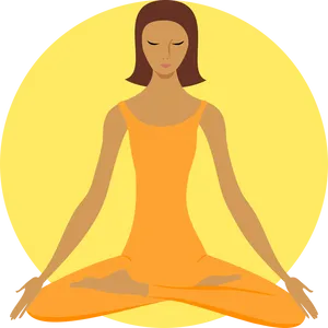 Meditation Pose Illustration PNG Image