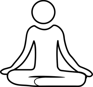 Meditation Pose Outline PNG Image