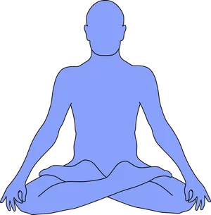 Meditation Pose Outline PNG Image