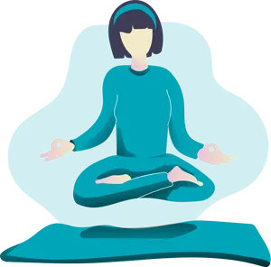 Meditation Pose Vector Illustration PNG Image