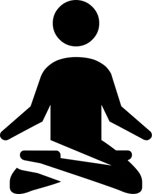 Meditation Silhouette Icon PNG Image