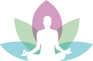 Meditation Silhouette Lotus Background PNG