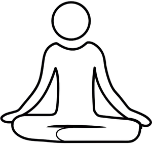 Meditation Silhouette Outline PNG Image