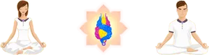 Meditationand Energy Visualization PNG Image