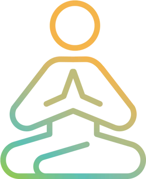Meditative Icon Silhouette PNG