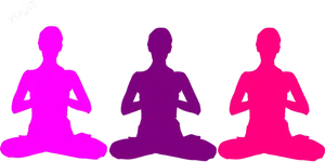 Meditative_ Yoga_ Silhouettes PNG