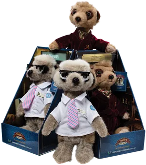 Meerkat_ Toys_ Collection_ Display PNG Image