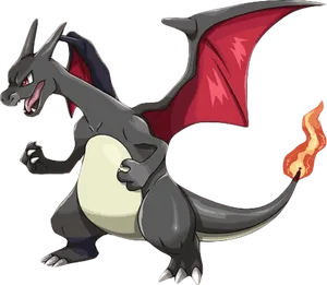 Mega Charizard X Pokemon PNG Image