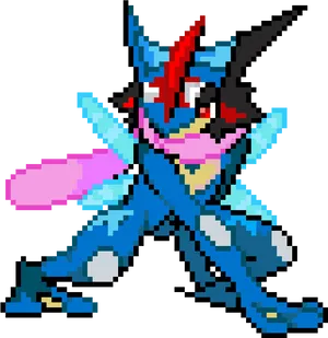 Mega_ Garchomp_ Pixel_ Art.png PNG Image