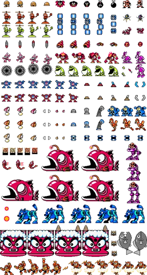 Mega Man Sprite Collection PNG Image