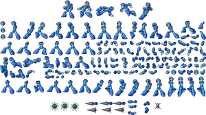 Mega Man Sprite Sheet PNG Image