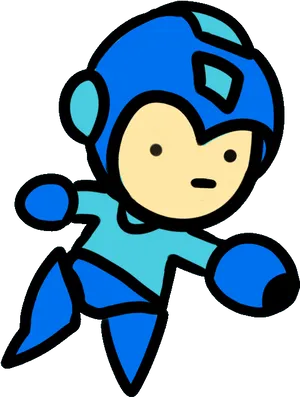 Mega_ Man_ Stylized_ Artwork.png PNG Image