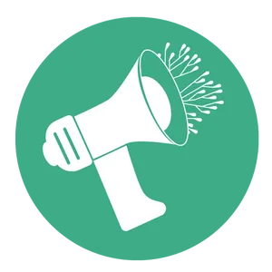 Megaphone Icon Green Background PNG Image