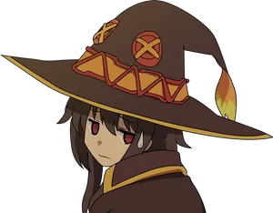 Megumin Anime Character Portrait PNG Image