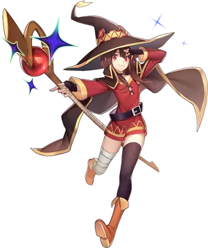 Megumin Casting Magic Spell PNG Image