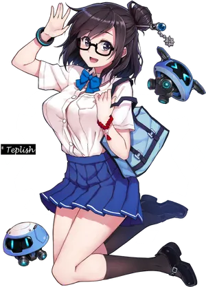 Mei Overwatch Anime Style Artwork PNG Image