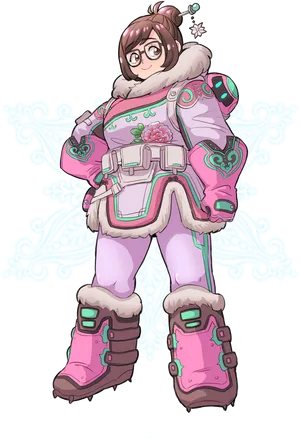 Mei Overwatch Character Art PNG Image