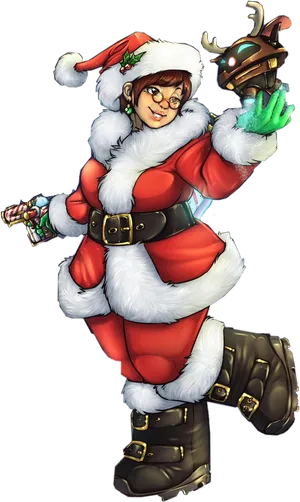 Mei Overwatch Holiday Skin PNG Image