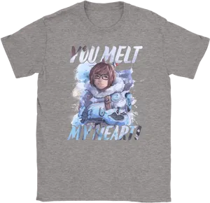 Mei Overwatch You Melt My Heart Shirt PNG Image