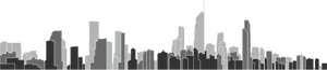 Melbourne Skyline Silhouette PNG Image