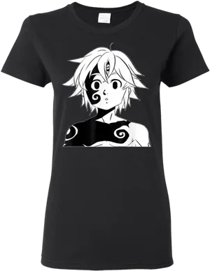 Meliodas Graphic T Shirt Design PNG Image