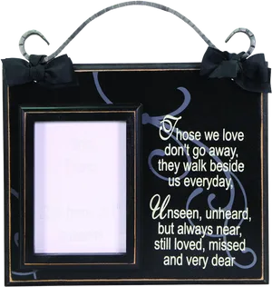 Memorial Photo Framewith Loving Quote PNG Image