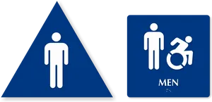 Men Bathroom Signs Accessibility PNG Image