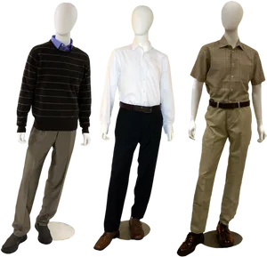 Mens_ Casual_and_ Semi Formal_ Attire_ Display PNG Image